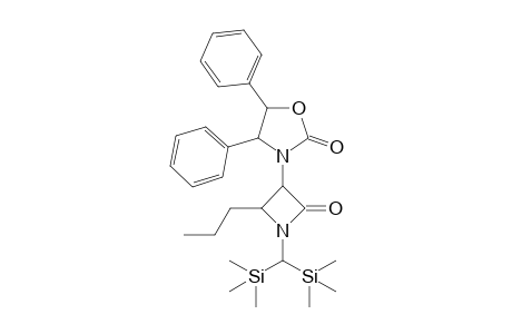 N-Bis(trimethylsilyl)methyl-2-propyl-3-(2-oxo-4,5-diphenyloxazolidin-3-yl)-1-azacyclobutan-4-one