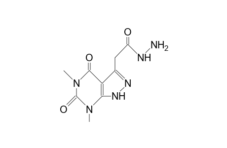 5,7-Dimethyl-4,6(5H,7H)-dioxa-pyrazolo(3,4-D)pyrimidin-3-yl-acetic acid, hydrazide