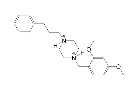 1-(2,4-dimethoxybenzyl)-4-(3-phenylpropyl)piperazinediium
