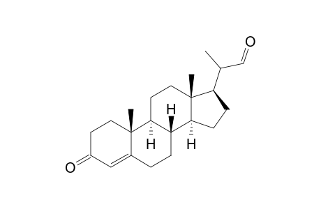 2-[(8S,9S,10R,13S,14S,17R)-10,13-dimethyl-3-oxidanylidene-1,2,6,7,8,9,11,12,14,15,16,17-dodecahydrocyclopenta[a]phenanthren-17-yl]propanal