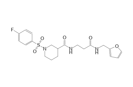 3-piperidinecarboxamide, 1-[(4-fluorophenyl)sulfonyl]-N-[3-[(2-furanylmethyl)amino]-3-oxopropyl]-