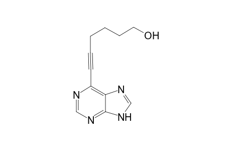 6-[6'-Hydroxy-1'-hexyn-1'-yl]-1H-purine