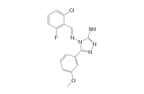 4-{[(E)-(2-chloro-6-fluorophenyl)methylidene]amino}-5-(3-methoxyphenyl)-4H-1,2,4-triazole-3-thiol