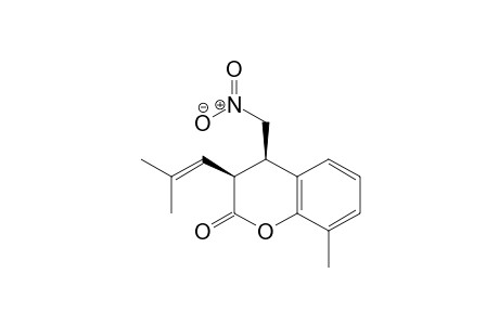 (3S,4R)-8-Methyl-3-(2-methylprop-1-en-1-yl)-4-(nitromethyl)chroman-2-one