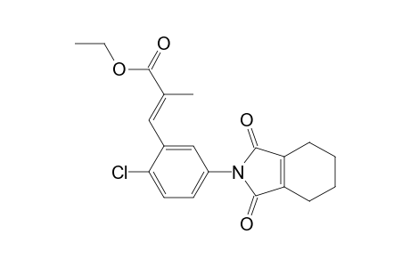 2-Propenoic acid, 3-[2-chloro-5-(1,3,4,5,6,7-hexahydro-1,3-dioxo-2H-isoindol-2-yl)phenyl]-2-methyl-, ethyl ester