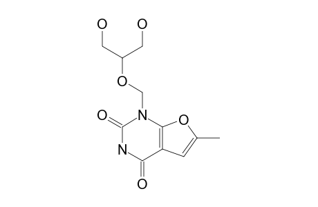 4-[(1,3-DIHYDROXY-2-PROPOXY)-METHYL]-6-METHYLFURO-[2,3-D]-PYRIMIDINE-1,3-DIONE
