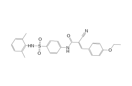 (2E)-2-cyano-N-{4-[(2,6-dimethylanilino)sulfonyl]phenyl}-3-(4-ethoxyphenyl)-2-propenamide