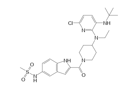 1-[(5-Methanesulfonamidoindol-2-yl)carbonyl]-4-[N-ethyl-N-[6-chloro-3-[(1,1-dimethylethyl)amino]-2-pyridinyl]amino]piperidine