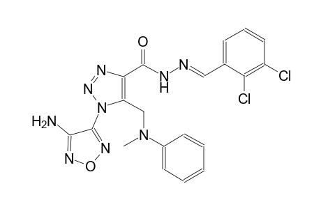 1-(4-amino-1,2,5-oxadiazol-3-yl)-N'-[(E)-(2,3-dichlorophenyl)methylidene]-5-[(methylanilino)methyl]-1H-1,2,3-triazole-4-carbohydrazide