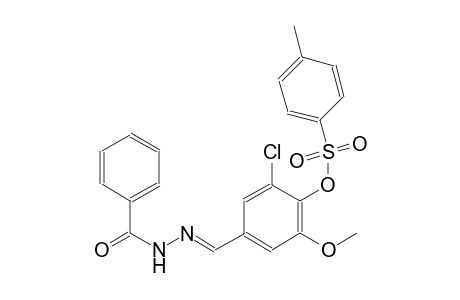 4-[(E)-(benzoylhydrazono)methyl]-2-chloro-6-methoxyphenyl 4-methylbenzenesulfonate