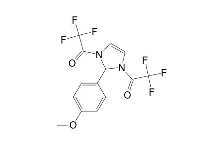 2,2,2-trifluoro-1-[2-(4-methoxyphenyl)-3-(2,2,2-trifluoro-1-oxoethyl)-2H-imidazol-1-yl]ethanone
