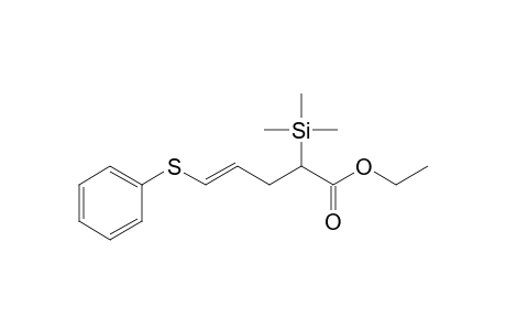 4-Pentenoic acid, 5-(phenylthio)-2-(trimethylsilyl)-, ethyl ester, (E)-