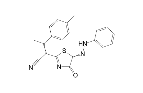 2-(4-Oxo-5-(2-phenylhydrozono)-4,5-dihydrothiazol-2-yl)-3-(p-tolyl)but-2-enenitrile