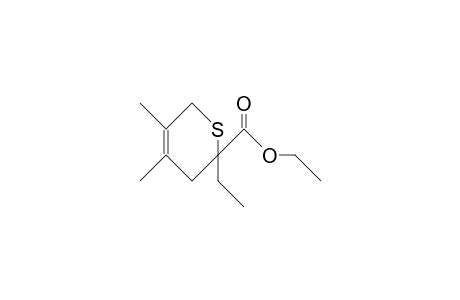 2-Ethyl-3,6-dihydro-4,5-dimethyl-2H-thiine-2-carboxylic acid, ethyl ester