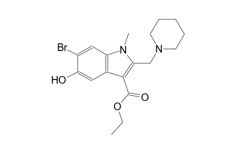 1H-indole-3-carboxylic acid, 6-bromo-5-hydroxy-1-methyl-2-(1-piperidinylmethyl)-, ethyl ester