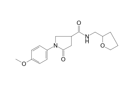 1-(4-Methoxyphenyl)-5-oxo-N-(tetrahydro-2-furanylmethyl)-3-pyrrolidinecarboxamide