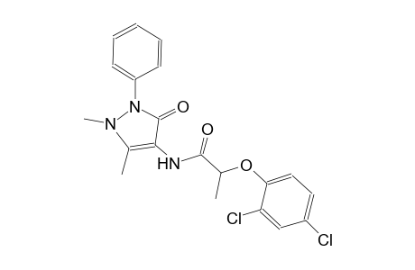 2-(2,4-dichlorophenoxy)-N-(1,5-dimethyl-3-oxo-2-phenyl-2,3-dihydro-1H-pyrazol-4-yl)propanamide