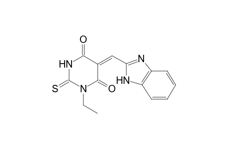 (5Z)-5-(1H-benzimidazol-2-ylmethylene)-1-ethyl-2-thioxo-hexahydropyrimidine-4,6-dione