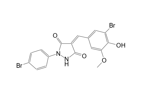 (4E)-4-(3-bromo-4-hydroxy-5-methoxybenzylidene)-1-(4-bromophenyl)-3,5-pyrazolidinedione