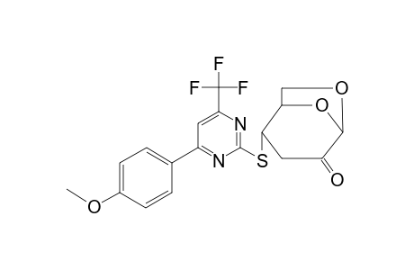 2-[[4-(4-methoxyphenyl)-6-(trifluoromethyl)-2-pyrimidinyl]thio]-6,8-dioxabicyclo[3.2.1]octan-4-one