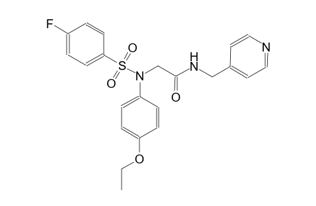 2-{4-ethoxy[(4-fluorophenyl)sulfonyl]anilino}-N-(4-pyridinylmethyl)acetamide
