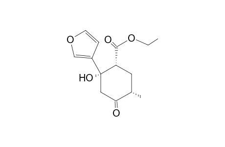 (1R,2S,5S)-2-Furan-3-yl-2-hydroxy-5-methyl-4-oxo-cyclohexanecarboxylic acid ethyl ester