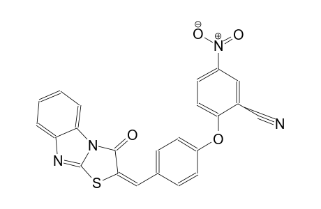 5-nitro-2-{4-[(E)-(3-oxo[1,3]thiazolo[3,2-a]benzimidazol-2(3H)-ylidene)methyl]phenoxy}benzonitrile