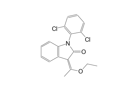 (3Z)-1-(2,6-dichlorophenyl)-3-(1-ethoxyethylidene)-1,3-dihydro-2H-indol-2-one