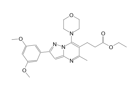 pyrazolo[1,5-a]pyrimidine-6-propanoic acid, 2-(3,5-dimethoxyphenyl)-5-methyl-7-(4-morpholinyl)-, ethyl ester
