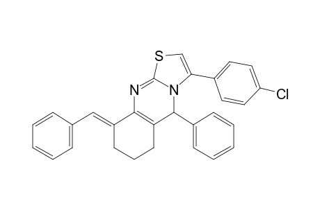 (9E)-3-(4-chlorophenyl)-5-phenyl-9-(phenylmethylene)-5,6,7,8-tetrahydrothiazolo[2,3-b]quinazoline