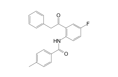Benzamide, N-[4-fluoro-2-(2-phenylacetyl)phenyl]-4-methyl-