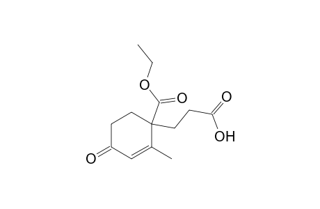 2-Cyclohexene-1-propanoic acid, 1-(ethoxycarbonyl)-2-methyl-4-oxo-