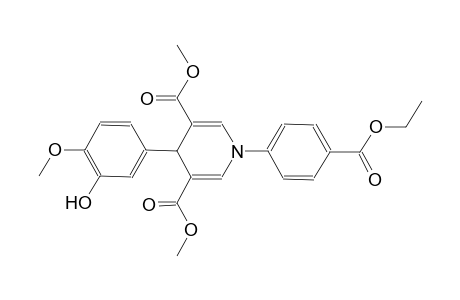 1-(4-carbethoxyphenyl)-4-(3-hydroxy-4-methoxy-phenyl)-4H-pyridine-3,5-dicarboxylic acid dimethyl ester