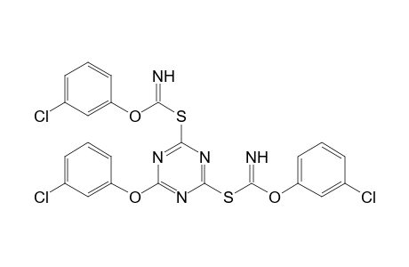 thioimidocarbonic acid, O-m-chlorophenyl ester, S,S-diester with 6-(m-chlorophenoxy)-s-triazine-2,4-dithiol