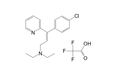 (2Z)-3-(4-Chlorophenyl)-N,N-diethyl-3-(2-pyridyl)prop-2-en-1-ammonium trifluoroacetate