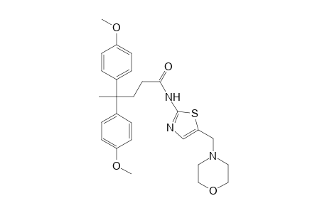 Benzenebutanamide, 4-methoxy-.gamma.-(4-methoxyphenyl)-gamma-methyl-N-[5-(4-morpholinylmethyl)-2-thiazolyl]-