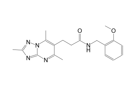 [1,2,4]triazolo[1,5-a]pyrimidine-6-propanamide, N-[(2-methoxyphenyl)methyl]-2,5,7-trimethyl-