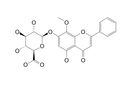 5,7-DIHYDROXY-8-METHOXY-FLAVONE-7-O-BETA-D-GLUCURONOSIDE