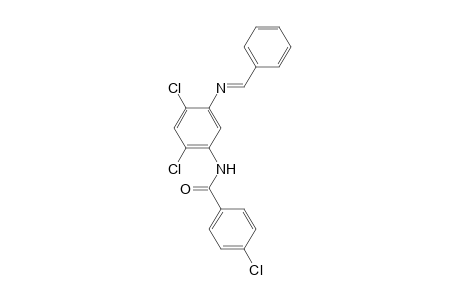 Benzamide, 4-chloro-N-(5-benzylidenamino-2,4-dichlorophenyl)-