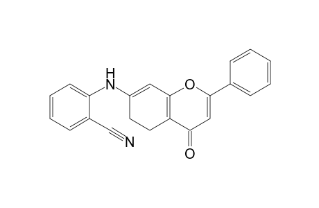 2-[(4-keto-2-phenyl-5,6-dihydrochromen-7-yl)amino]benzonitrile