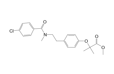 1-[N-methyl-N-(p-chlorophenylarbonyl)amino]-2-[4-(2-(methoxycarbonyl)prop-2-yloxy)phenyl]ethane