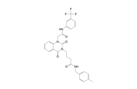 4-(2,4-dioxo-1-{2-oxo-2-[3-(trifluoromethyl)anilino]ethyl}-1,4-dihydro-3(2H)-quinazolinyl)-N-(4-methylbenzyl)butanamide