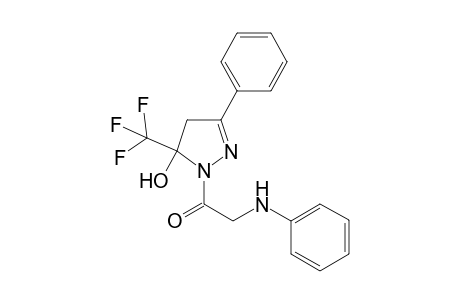 5-Trifluoromethyl-5-hydroxy-4,5-dihydro-3-phenyl-1H-1-(phenylaminoacetyl)pyrazole