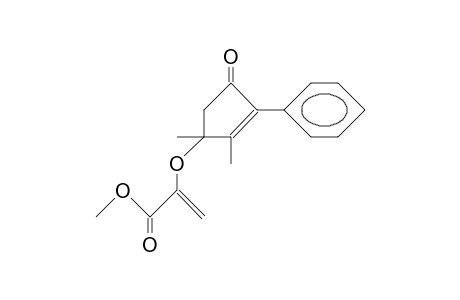4-(1-Methoxycarbonyl-vinyloxy)-3,4-dimethyl-2-phenyl-cyclopent-2-en-1-one