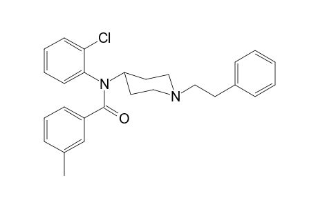 N-(2-Chlorophenyl)-3-methyl-N-[1-(2-phenylethyl)piperidin-4-yl]benzamide
