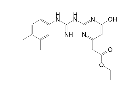 ethyl (2-{[(3,4-dimethylanilino)(imino)methyl]amino}-6-hydroxy-4-pyrimidinyl)acetate