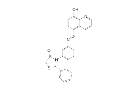 3-(3-((8-hydroxyquinolin-5-yl)diazenyl)phenyl)-2-phenylthiazolidin-4-one