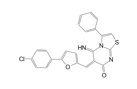 (6E)-6-{[5-(4-chlorophenyl)-2-furyl]methylene}-5-imino-3-phenyl-5,6-dihydro-7H-[1,3]thiazolo[3,2-a]pyrimidin-7-one