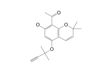 1-(5-HYDROXY-3-3-METHYLBUTYN-3-OXY-2H-BENZO-[1,2-B]-PYRAN-6-YL)-ETHANONE