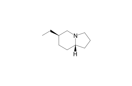 trans-(H-6,H-8A)-6-Ethyl-indolizidine